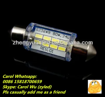 2017 New Hot Selling 180 Degree LED bulb 31mm festoon car light, reading light ZY