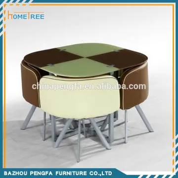 Italian Style Colorful Glass Top Dining Table Set, Modern Dining Table