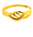 Anillo trenzado simple 18 K oro amarillo