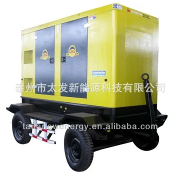 Silent Diesel Generator set Mobile power station four wheel with ISO