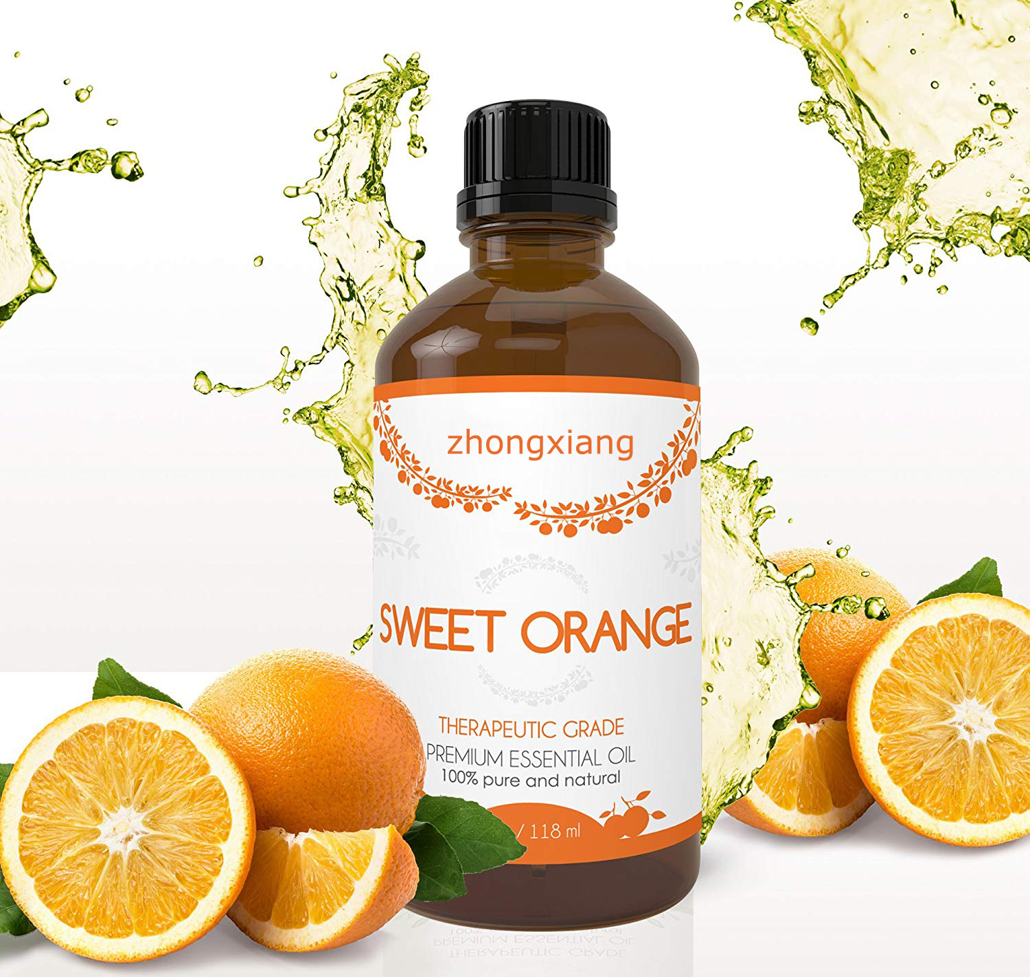 Huile d&#39;orange douce pure et naturelle à 100% pour Utilisé pour la préparation de boissons, de dentifrices, de savons et de médicaments
