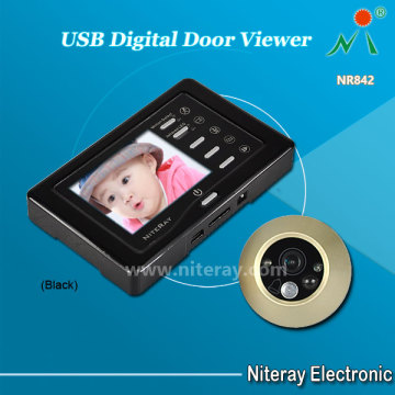 USB Infrared Digital Door Peephole Viewer, Do Not Disturb Peep Hole Camera with LCD Screen for Doors