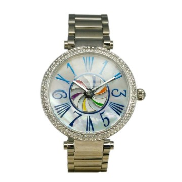 2016 Lastest Fashion CNC Inlaid CZ Stones Wrist Watch Make Custom Watch For Ladies