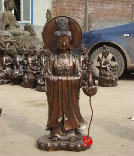 bronze buddha statue kwan yin sculpture