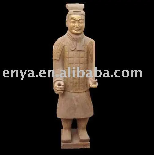 Warrior Stone Statue/sculpture, Stone Carving Handicraft, Home Decoration