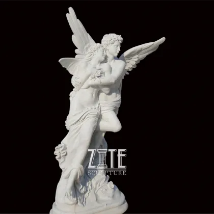 High Quality cultured marble man lady sculpture life size apollo and daphne statue