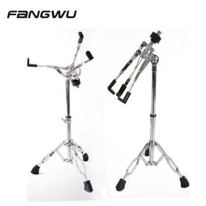Full Metal Adjustment Foldable Floor Snare Drum Stand: 12-14 Inch Accessories for Mute Drum and Percussion Board