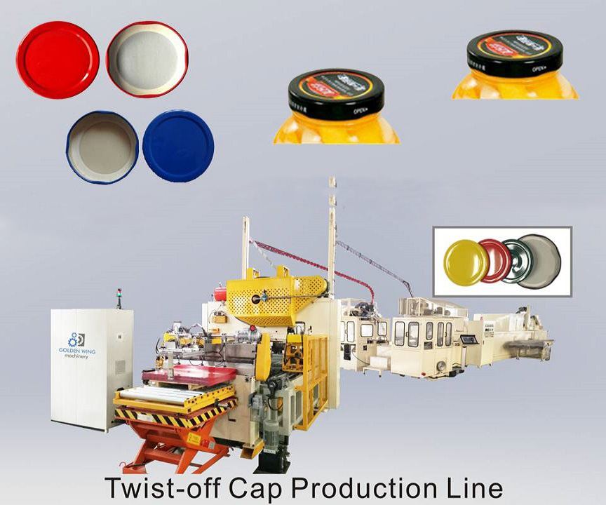 Twist Off Glass Jar Metal Cap Making Machine