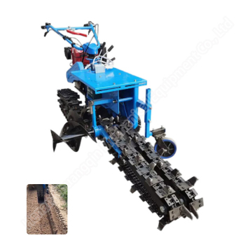 Diesel/Gasoline Engine Mini Trenching Machine for Trench Digging