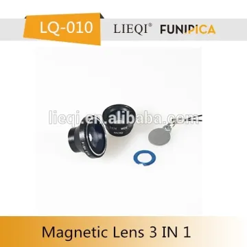 Magnetic smartphone 3 in 1 lens fish eye+wide angle+macro lens for pad/ip/mobile phone/camera RoHS approval accept OEM
