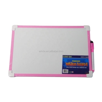 Custom Logo Mini Magnetic Whiteboard - Colorful Plastic Frame (30x20cm) for School Kids