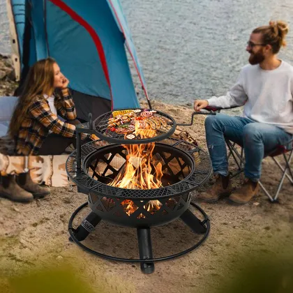 Charcoal Wood Fire Grill Stove for Outdoor BBQ and Fire Pit