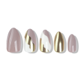 24PCS/Set scratchproof three color short almond false nail