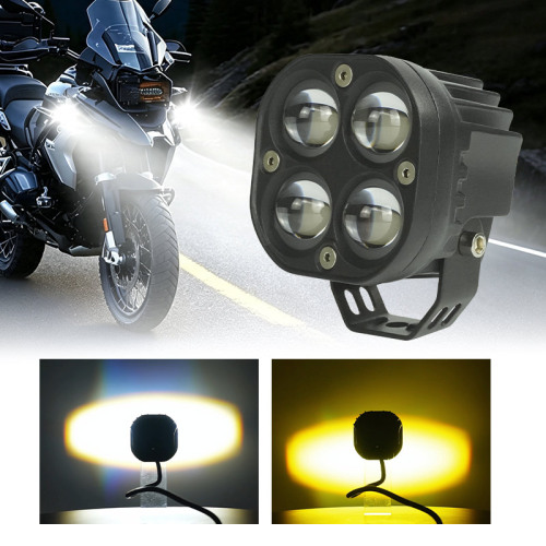 12-80V 4 Lens Front bike Motorcycle LED Spot Light Driving Fog Light