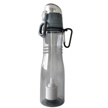 Portable plastic BPA-free sports kettle filter removes viruses