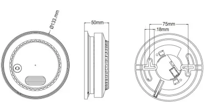 Conventional Fire Alarm Photoelectric Smoke Detector