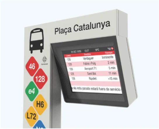 bus stop information display