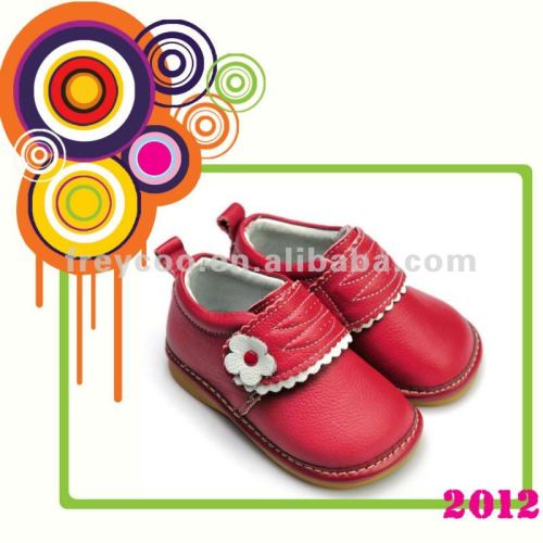 Fashionable Red Toddler Leather Girl Shoes PB-6063RE