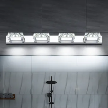 Black Indoor Sconce Lighting for Bathroom Vanity with Glass Lamp Shade