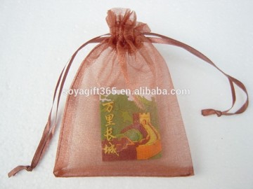 Multi-size Saddlebrown Organza Jewelry Packing Pouch Wedding Party Favor Gift Bags 100pcs/lot