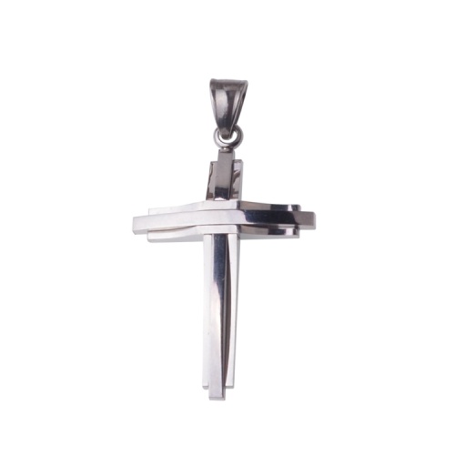 Stainless Steel Cross Pendant Necklaces for Men Women Simple Jewelry Set Gifts Gold Silver Black Tone