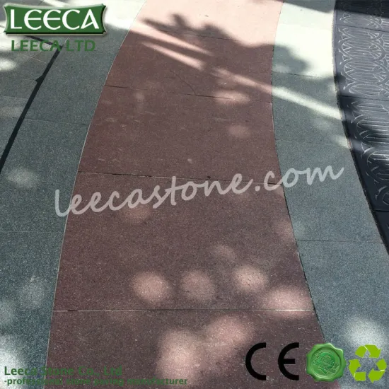 Granite fan pattern garden walkway paving stone