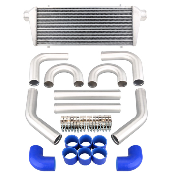 AUSO Performance Fin Fin Fin Fin Intercooler Auto Universal 550x230x65 +2,5 pollici Tubo di tubo in alluminio SRQ22 +SRQ07 "potrebbe essere semplificato a:" Intercooler del tubo a pinna 550x230x65 +2,5 pollici di aluminio SRQ22 +SRQ07 "Tutt