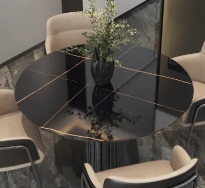 Lauren Black Gold Sintered Stone Slab for Kitchen Counter Tops and Wall Cladding