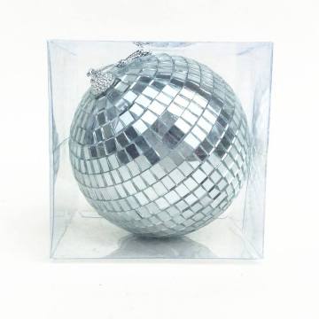 Silver Glass Mirror Ball - Hanging Decoration for Christmas and Parties