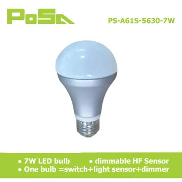 7w E27, B22 HF motion sensor light bulb (PS-A61S-5630-7W)