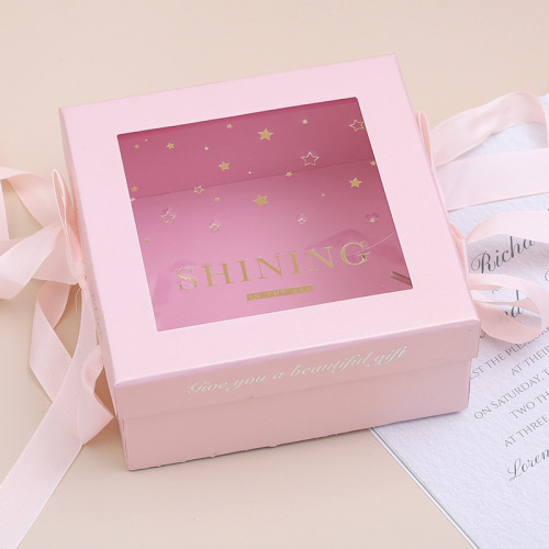 Clear PVC Window Luxury Gift Boxes Logo