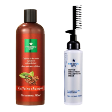 Shampoo all'ingrosso di caffeina e prodotti raddrizzanti per capelli
