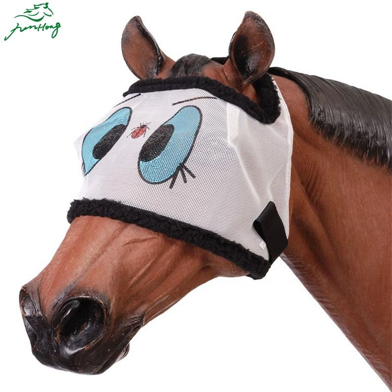 Cartone in maglie carino niente orecchie per maschera per cavalli