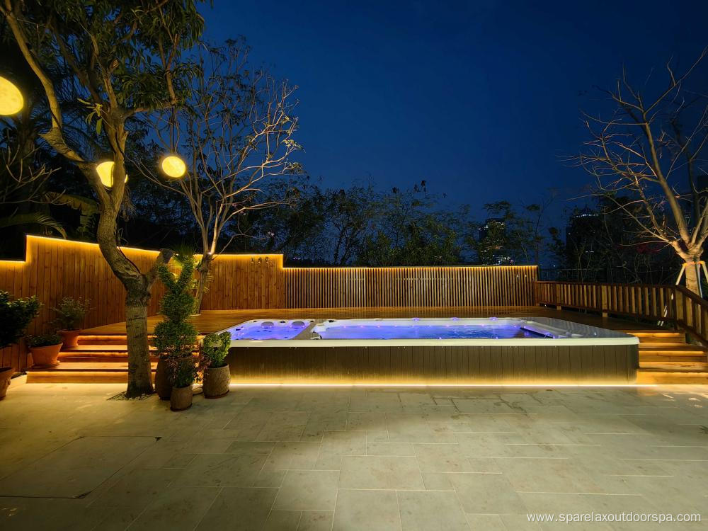 Outdoor Swim Spa Whirlpool Endless Swimming Pool