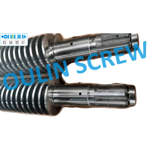 Gpm Extruder 65/132 Twin Conical Screw Barrel for PVC Pipe, WPC Extrusion