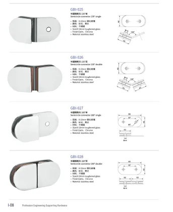 glass shower partition brace