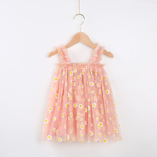 Roupas casuais de vestido de verão de impressão infantil