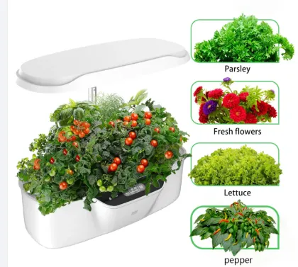 Smart Hydroponic Indoor Herb Garden with LED Grow Light and 12-Pot Capacity
