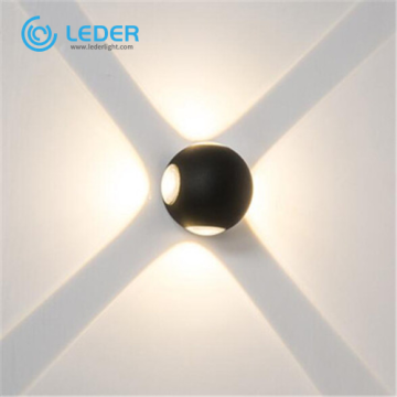 LEDER Black Ball Four Bulb LED Outdoor Light