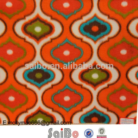 Custom pattern printed polar fleece fabric