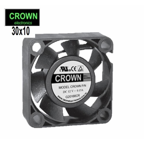 Crown AGE03010B12H Two Ball DC FAN