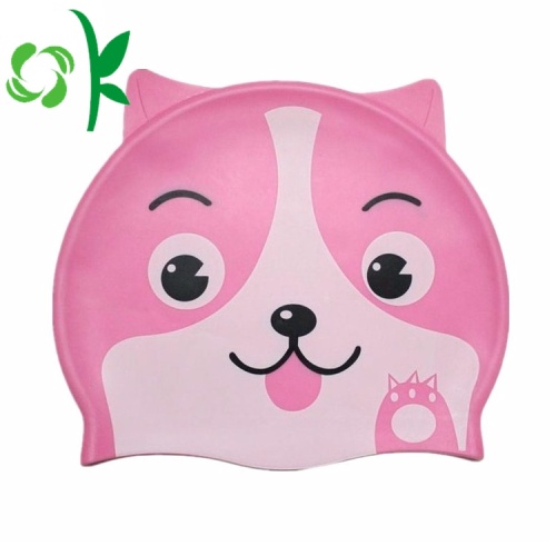 Childrens Swimming Hats Silicone Cat Swim Hats Caps for Long Hair Manufactory