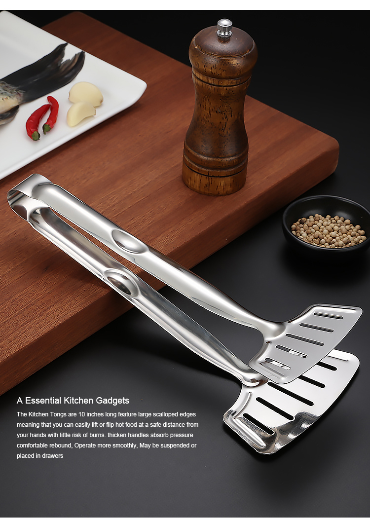 stainless steel kitchen tongs