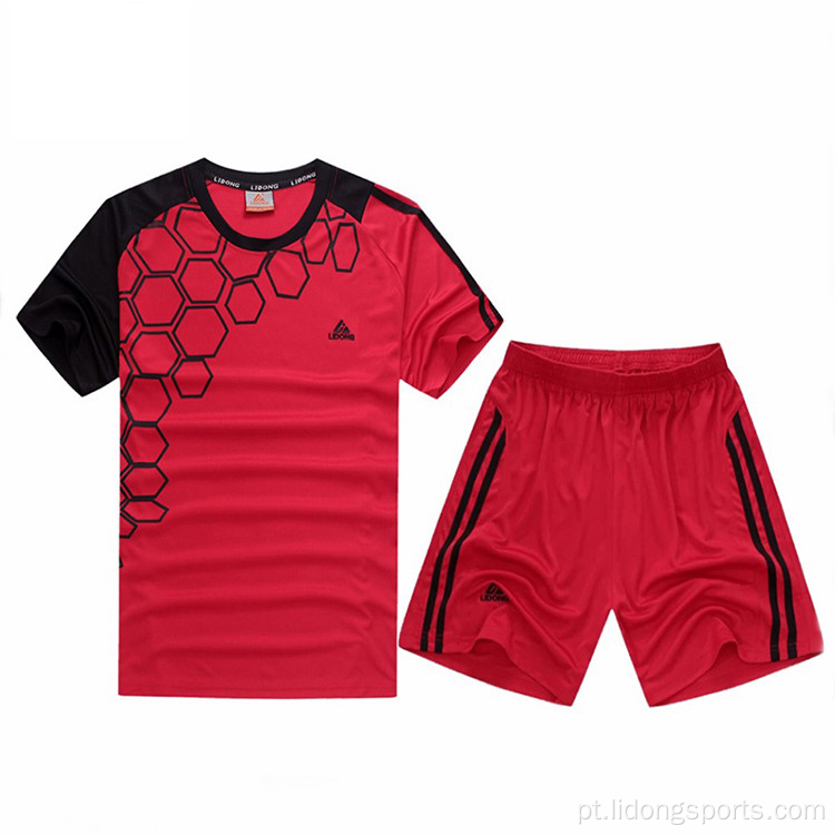 Uniforme de futebol infantil conjunta camisa de time de futebol camisa