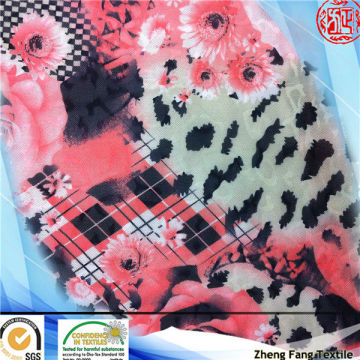 2014 new floral design digital printed polyester jacquard fabric mesh for dress