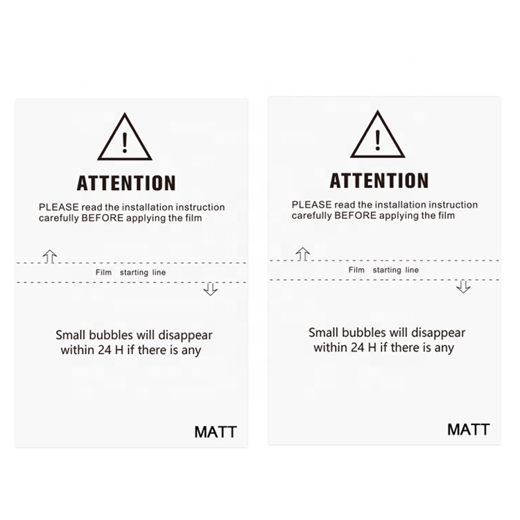 Matte protective film