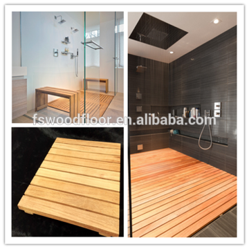 deluxe teak bathroom hardwood flooring