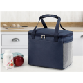 Sac à lunch carré de tissu oxford bleu foncé