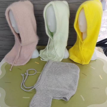 2025 New Collection Angora Ear Protection Drawstring Balaclava