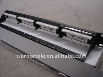 W-TEL network 24port UTP SC/ST/LC ODF fiber optic AMP rack mount patch panel cat6cat7